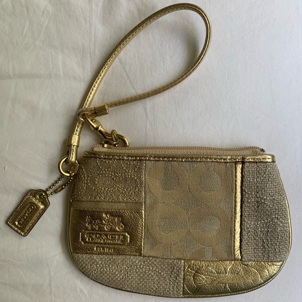 Coach Gold Wristlet
